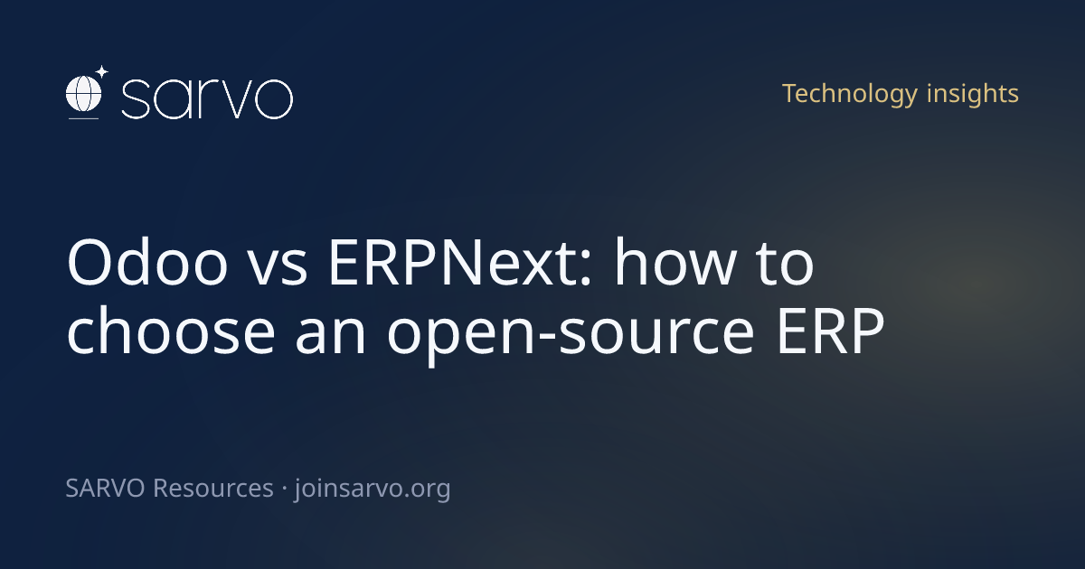 Odoo and ERPNext compared