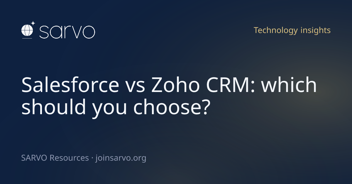 Salesforce and Zoho CRM compared