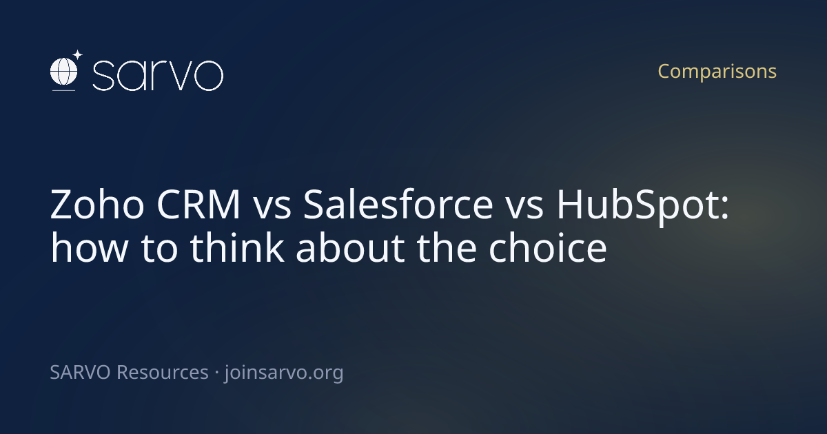 Three CRM platforms compared side by side